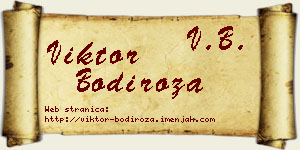 Viktor Bodiroža vizit kartica